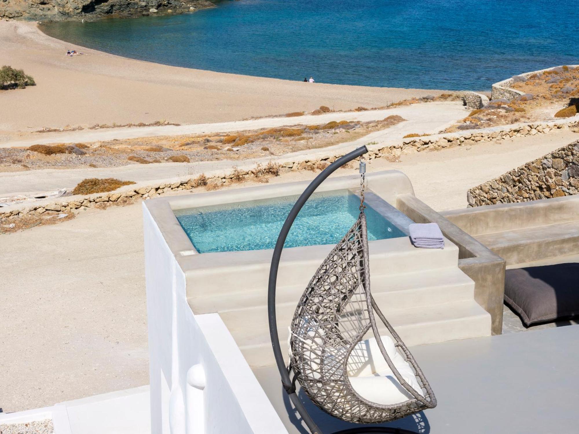 Sea Rock & Sky Private Mykonos Residence Merchia Beach エクステリア 写真