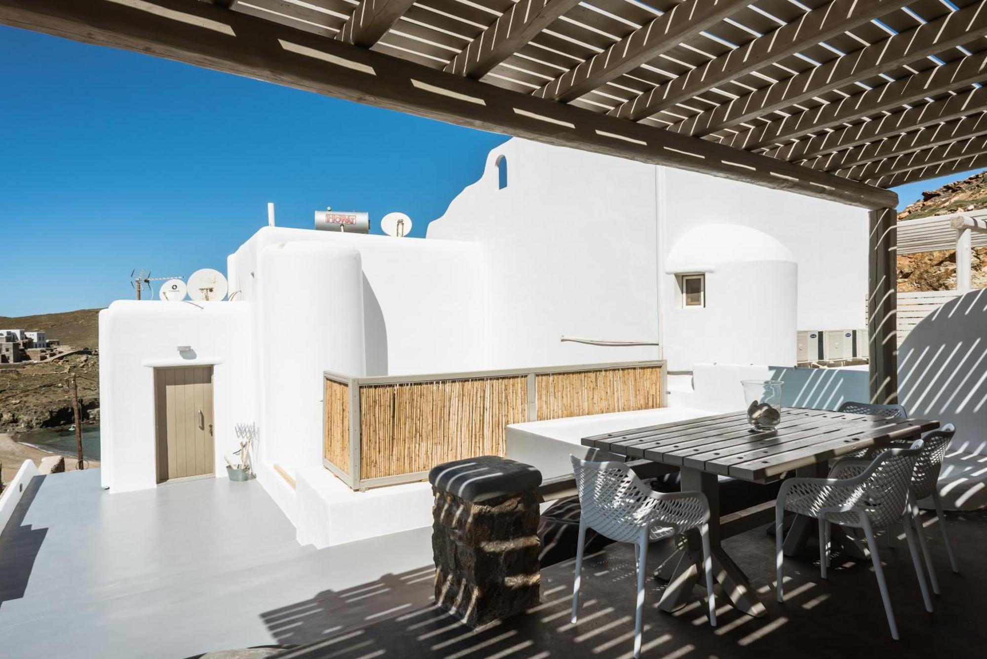 Sea Rock & Sky Private Mykonos Residence Merchia Beach エクステリア 写真
