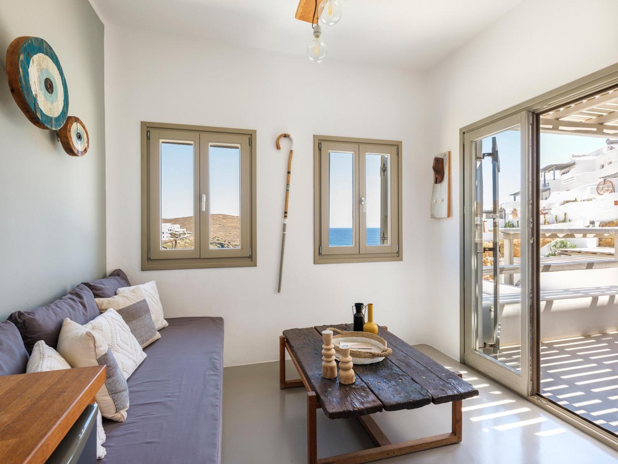Sea Rock & Sky Private Mykonos Residence Merchia Beach エクステリア 写真