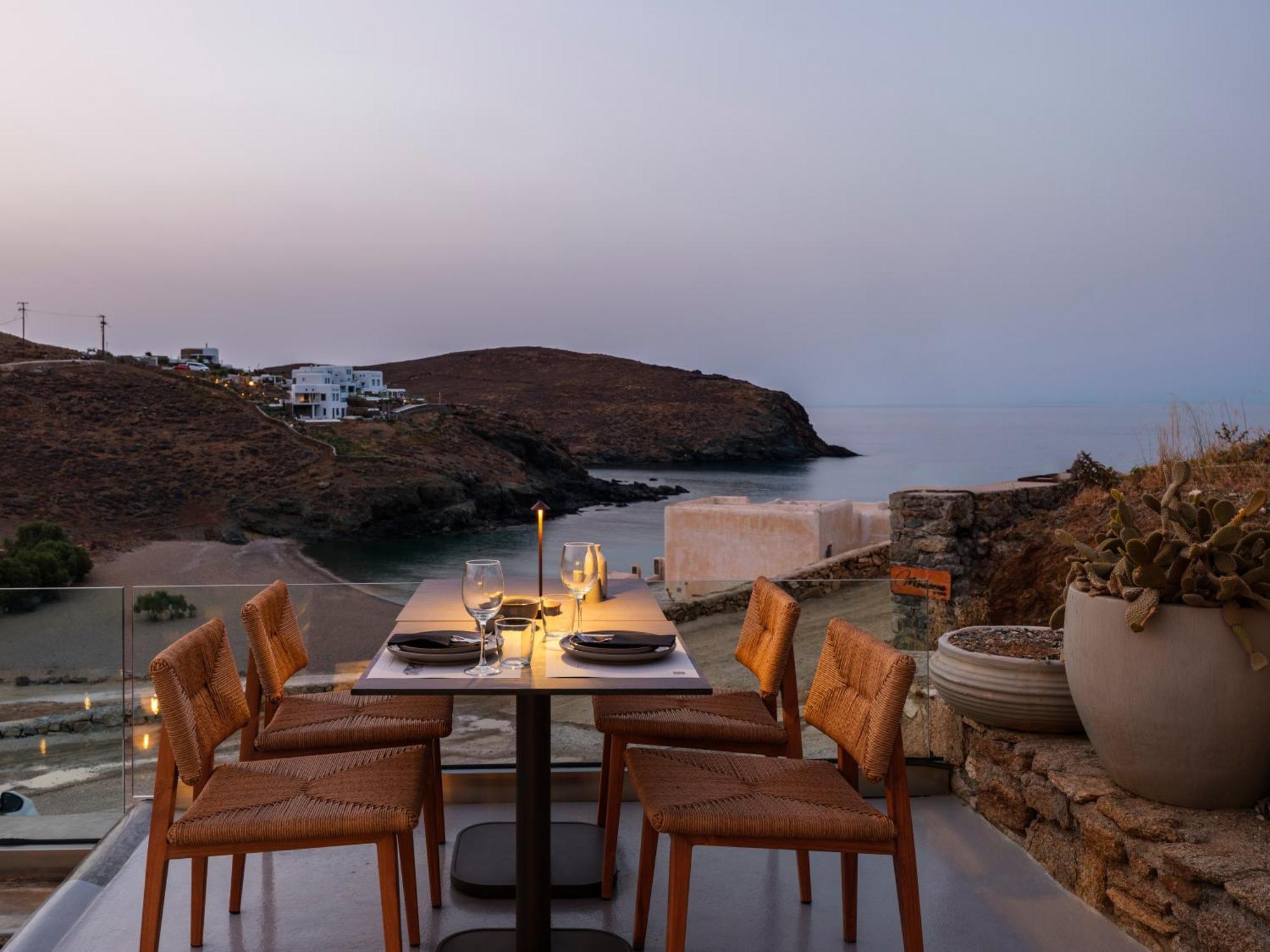 Sea Rock & Sky Private Mykonos Residence Merchia Beach エクステリア 写真