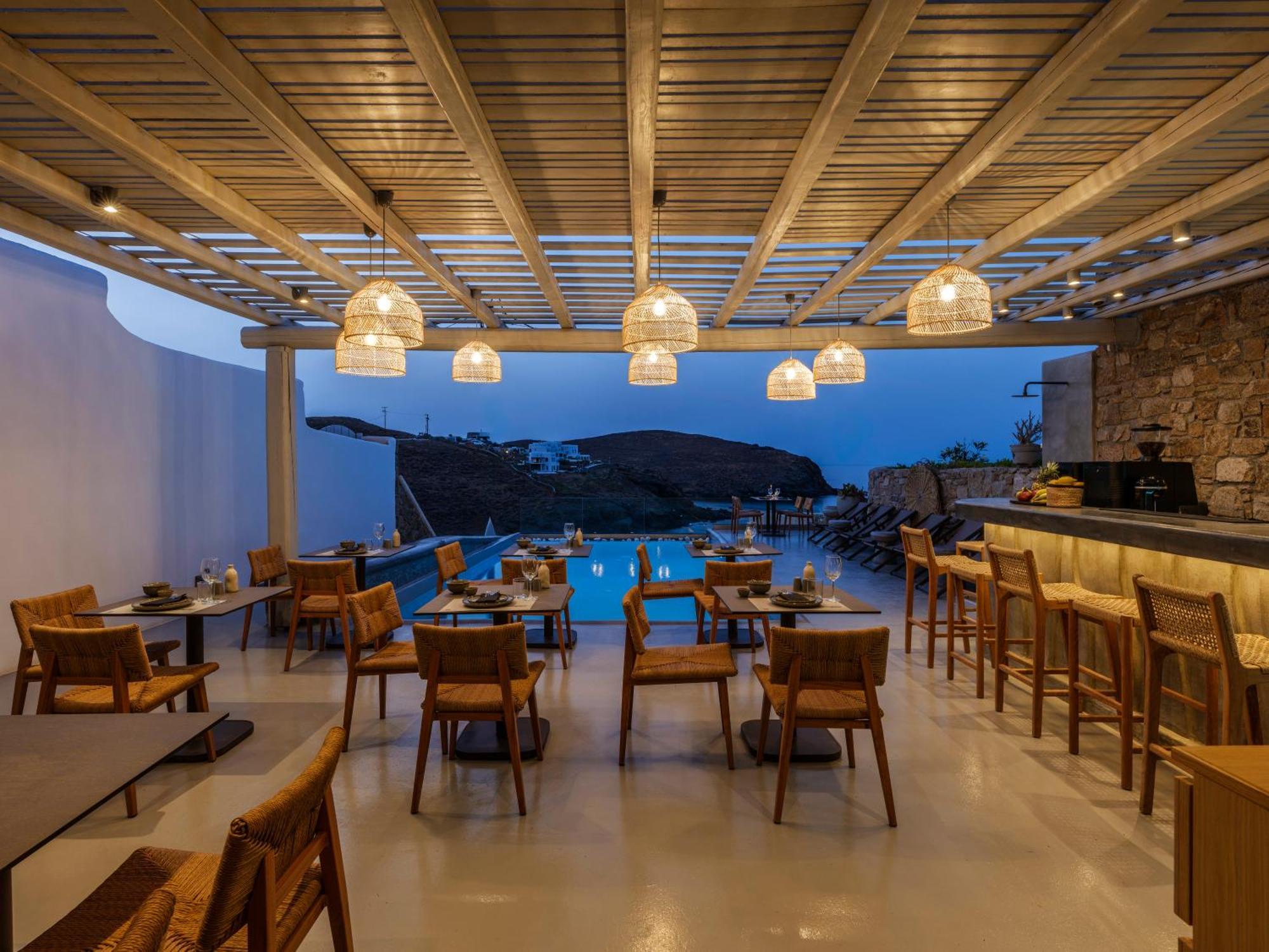 Sea Rock & Sky Private Mykonos Residence Merchia Beach エクステリア 写真