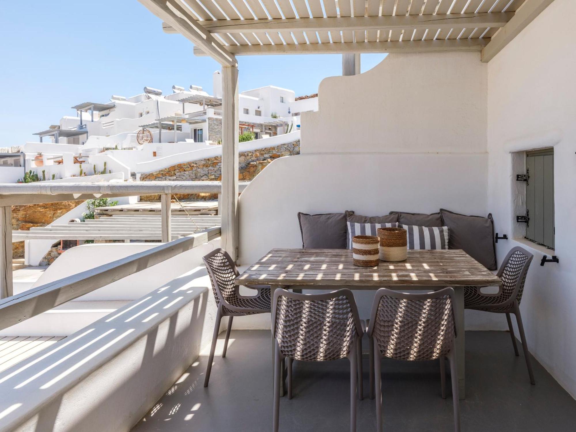 Sea Rock & Sky Private Mykonos Residence Merchia Beach エクステリア 写真