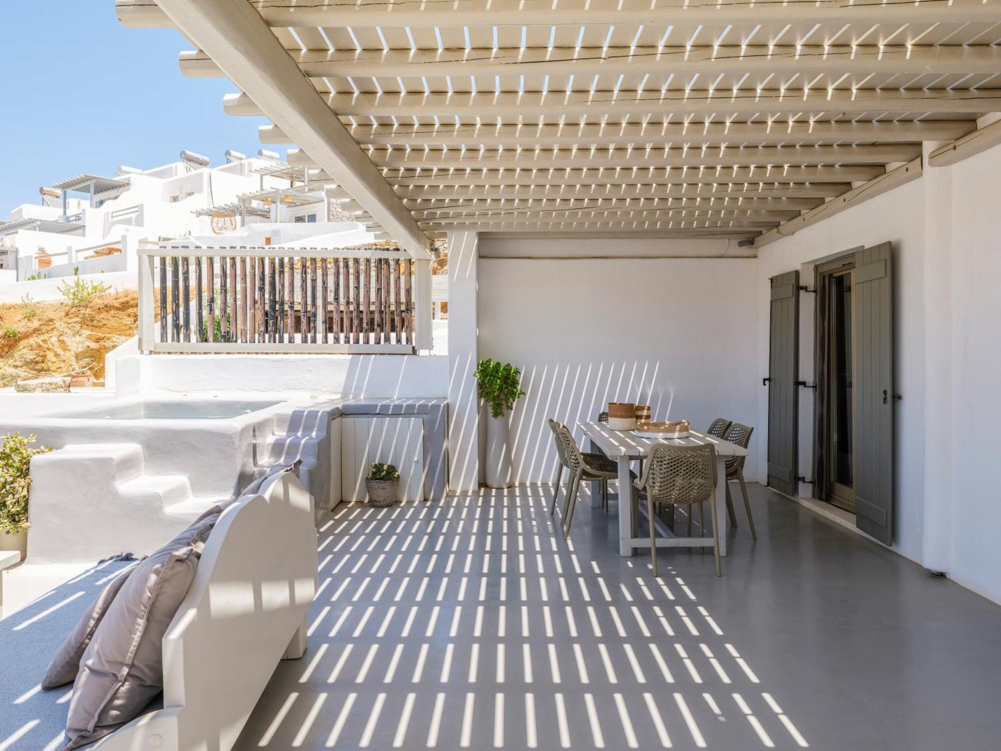 Sea Rock & Sky Private Mykonos Residence Merchia Beach エクステリア 写真