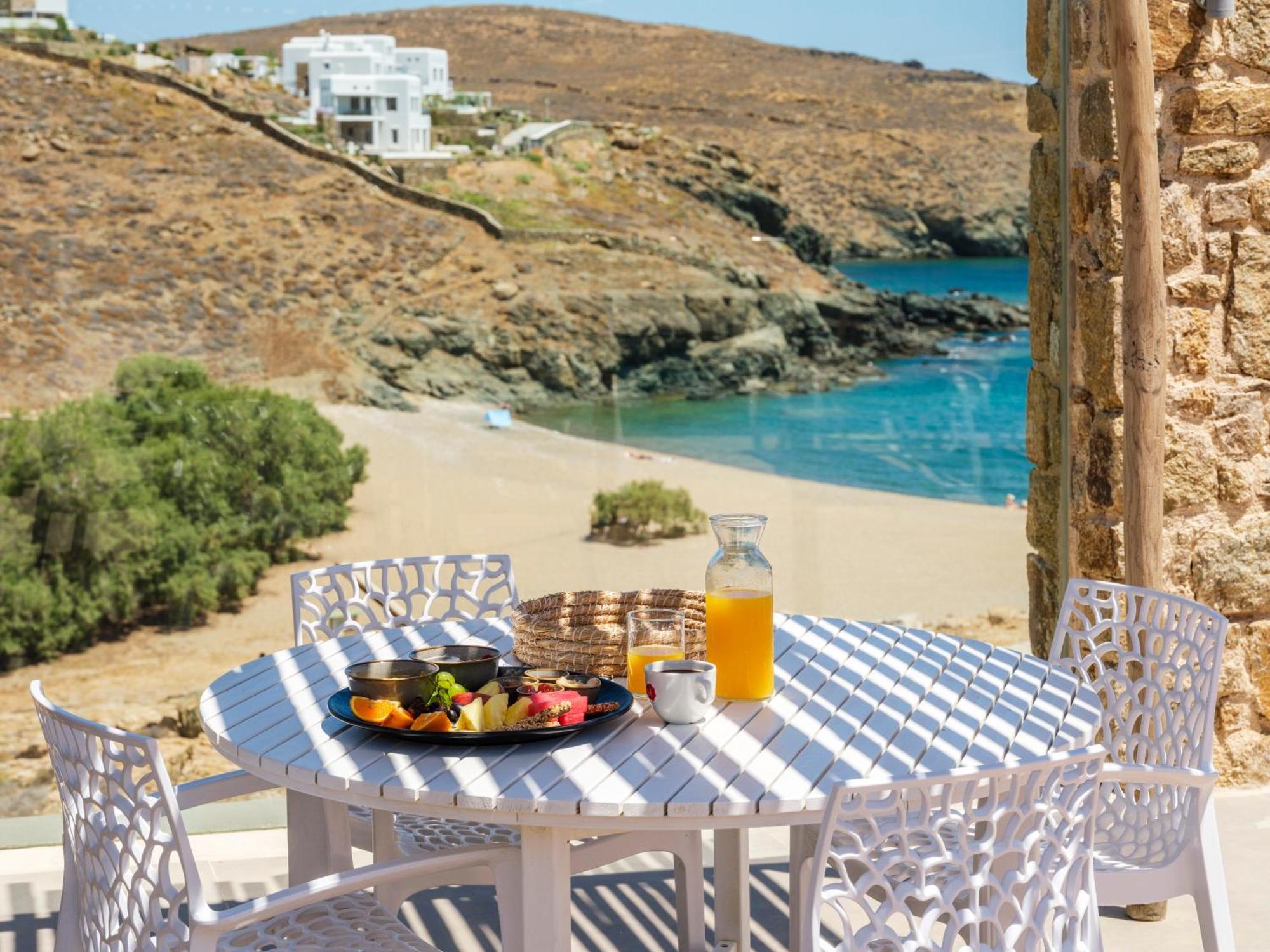 Sea Rock & Sky Private Mykonos Residence Merchia Beach エクステリア 写真