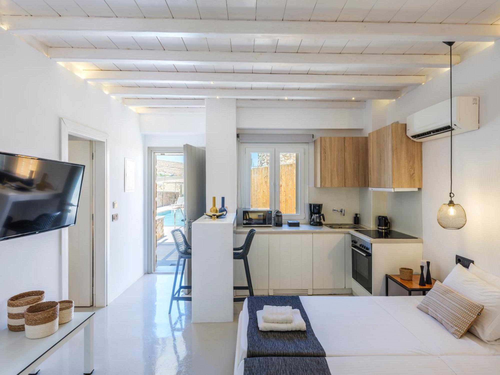 Sea Rock & Sky Private Mykonos Residence Merchia Beach エクステリア 写真