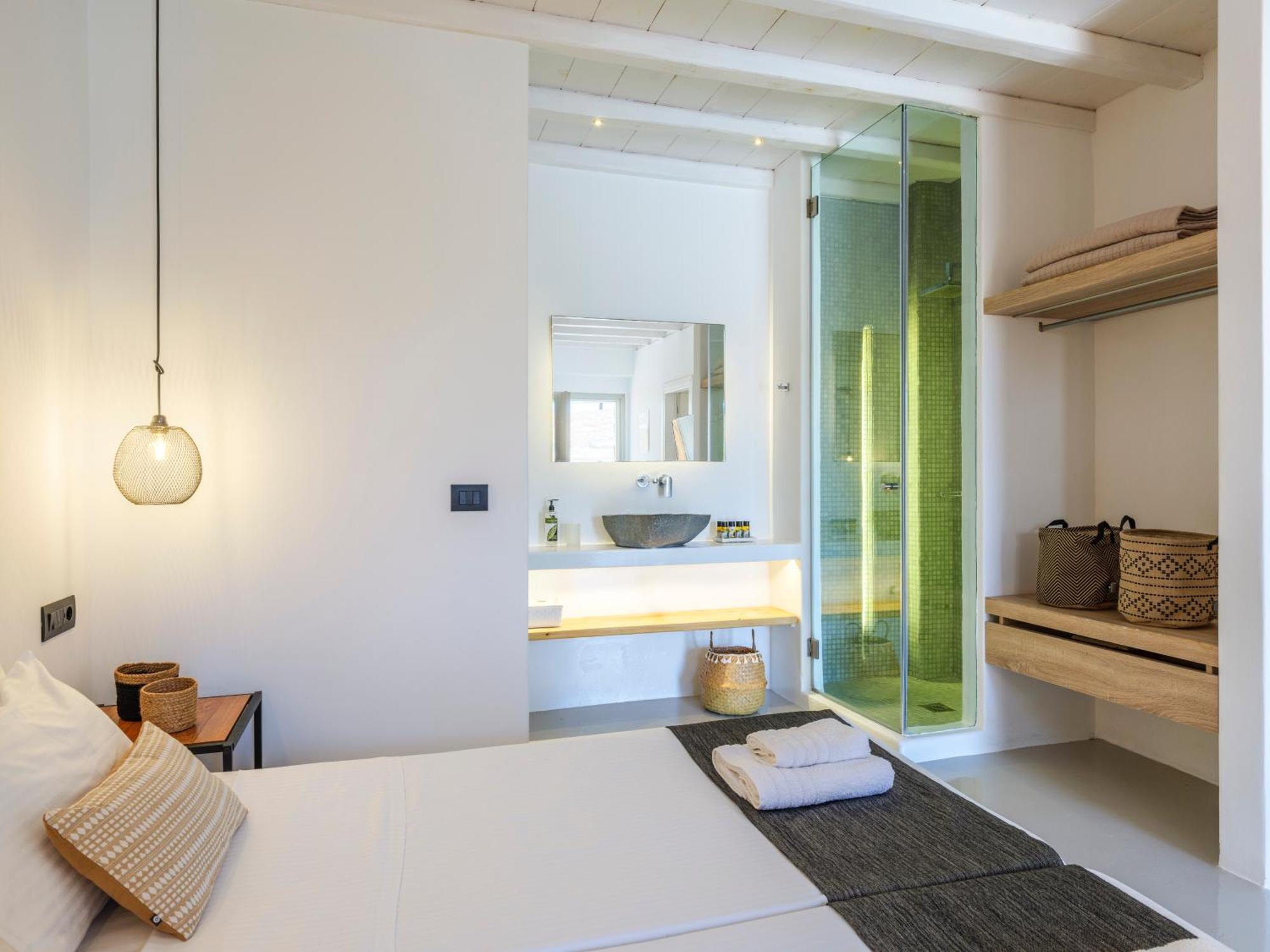 Sea Rock & Sky Private Mykonos Residence Merchia Beach エクステリア 写真