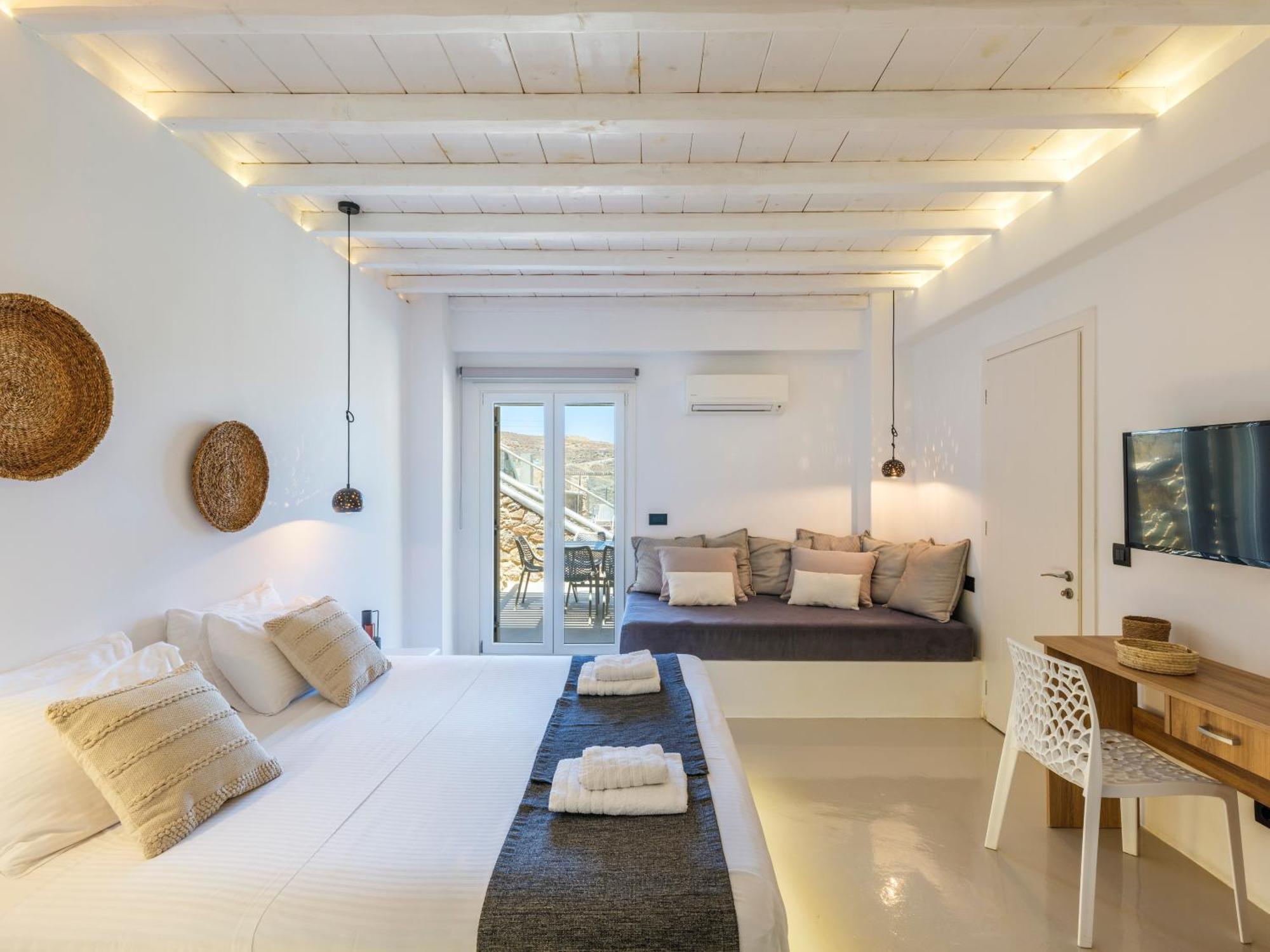 Sea Rock & Sky Private Mykonos Residence Merchia Beach エクステリア 写真